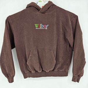 Wilbur Soot Hoodie Mens Large 96 Version Pullover‎ Brown Baggie Embroidered